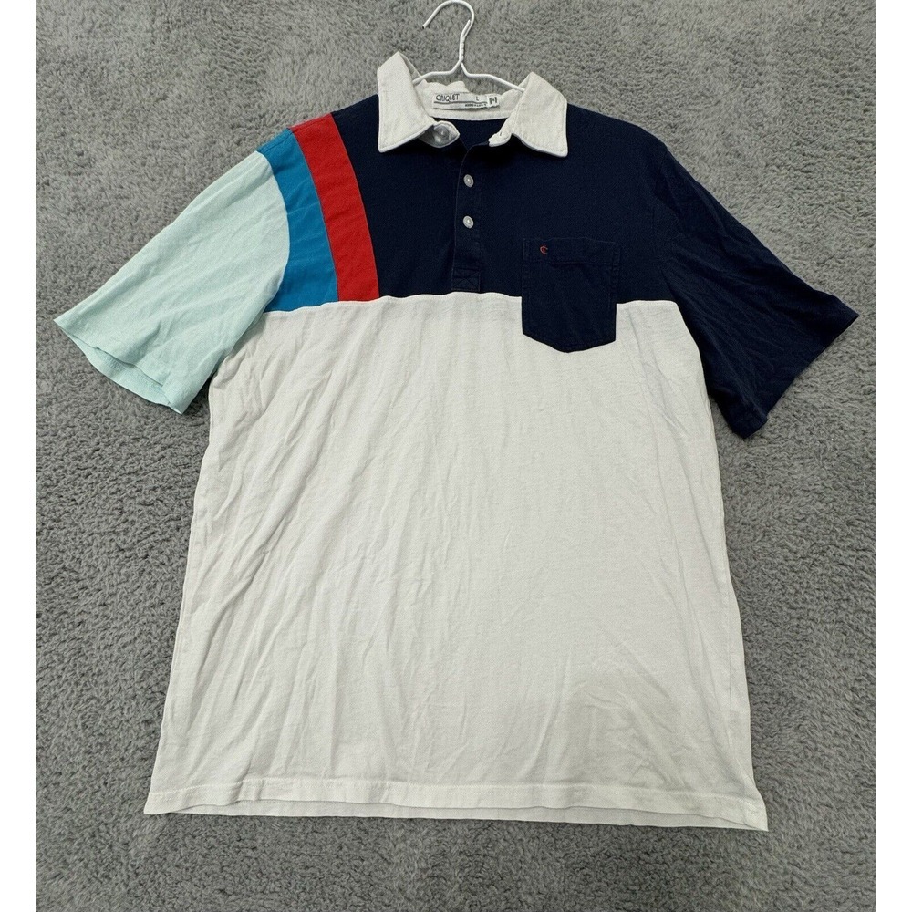 Criquet Mens Large Pima Cotton‎ Spandex Blend Golf Polo